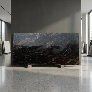 Dalles de granit brun rivière de qualité supérieure, pierre naturelle polie, pour comptoirs de cuisine, revêtements de sol, revêtements muraux et intérieur - Product Image 2