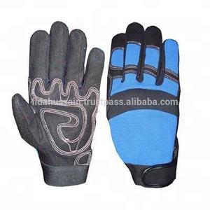 Venta al por mayor de cuero sintético de la mejor calidad en la seguridad mecánica de cuero guantes de trabajo de protección de las manos guantes mecánicos de impacto - Product Image 2