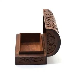 Caja de Almacenamiento de Madera Tallada a Mano con Diseño del Árbol de la Vida, con Capacidad Personalizada para Decoración del Hogar, Almacenamiento de Joyas y Regalos - Product Image 3