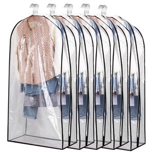 Paquete de 5 Fundas Transparentes para Ropa de 60 Pulgadas, a Prueba de Polvo y Agua, para Guardar Trajes Colgados - Product Image 2