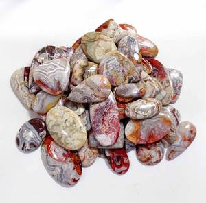 Vente en gros de cabochons en agate Crazy Lace naturelle authentique, magnifiques, en vrac, au meilleur prix, pierres précieuses brutes pour la fabrication - Product Image 1