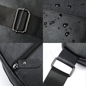 Bolso Bandolera de Cuero Genuino para Hombre, Mochila Cruzada de Piel de Vacuno para Ciclismo, Bolso de Hombro/Pecho para Teléfono Móvil, Venta Caliente - Product Image 2