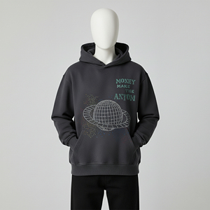 เสื้อฮู้ดดี้ผู้ชายรุ่นล่าสุด ดีไซน์ใหม่ สไตล์ลำลอง สีพื้น ผลิตจากผ้าฝ้าย ระบายอากาศได้ดี มีหลายสีให้เลือก - Product Image 4