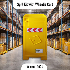 ชุดอุปกรณ์ดูดซับน้ำมันรั่วไหลอุตสาหกรรมขนาด 100 ลิตร พร้อมรถเข็นสำหรับน้ำมันและเชื้อเพลิงรั่วไหลในอุตสาหกรรม งานทางทะเล และการควบคุมการรั่วไหลในสถานการณ์ฉุกเฉิน - Product Image 2