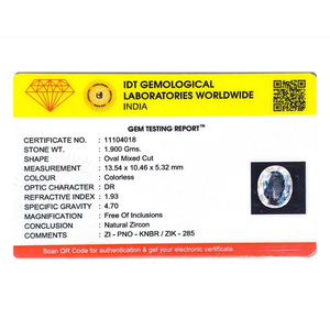 พลอยเพทายขาวทรงทริลเลียนคัท 9.5 กะรัต งานแฮนด์เมด สำหรับเครื่องประดับชั้นดี - Product Image 4