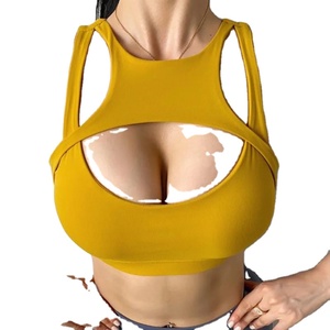 Cloud HIDE เสื้อกล้ามเอวลอยเซ็กซี่สำหรับผู้หญิงเสื้อกล้ามออกกำลังกายโยคะระบายอากาศได้ดีบราวิ่งสปอร์ตสปอร์ตบรากันกระแทกสำหรับผู้หญิง - Product Image 6