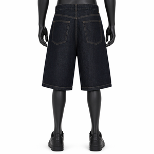 Pantalones Cortos de Mezclilla Gráficos para Hombre, Estilo Baggy, Ajuste Holgado, Largura hasta la Rodilla, Estampados, Estilo Urbano, Venta al por Mayor OEM - Product Image 2