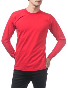 Camiseta de manga larga con cuello redondo, de algodón 100%, estilo oversize, corte cropped y holgado para hombre. - Product Image 3