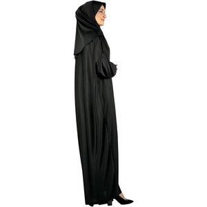 Abaya simple et élégante en mousseline de soie, coupe ample, style Dubaï, manches longues, pour femmes musulmanes de la culture arabe. - Product Image 3