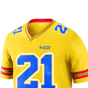 Camiseta de Fútbol Americano de Manga Corta con Diseño Personalizado Multicolor, Sublimación, Camiseta de Fútbol Americano de la Mejor Calidad - Product Image 4