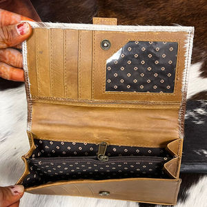 New Real Handmade Hair on Hide <b>Wallets</b> for Women Slim <b>Wallet</b> Bifold Leather Snap Fur Clutch Purse Real Cow Hide Fur Purse <b>Wallet</b> - Product Image 6