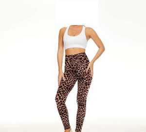 Leggings de sport pour femmes à taille haute, vêtements de fitness, design personnalisé, tricotés, écologiques, respirants, extensibles en spandex, pour l'entraînement et le yoga - Product Image 3