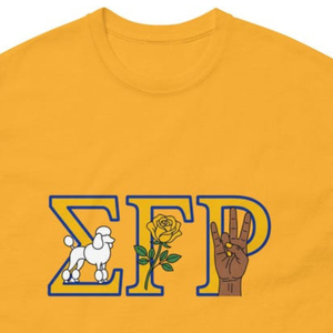 เสื้อยืดลายตัวอักษร Sigma Gamma Rho พร้อมไอคอนกราฟิกแบบกำหนดเอง เสื้อยืดผ้าฝ้ายแขนสั้น เสื้อแฟชั่นลำลอง เสื้อผ้ากรีกสำหรับผู้หญิง - Product Image 3