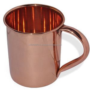 Handmade copper mugs with vintage finished smooth edges and unique texture ideal for festive drinks and bar <b>presentations</b> - Product Image 3
