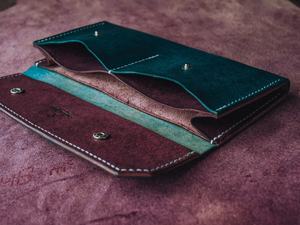 Cadeau pour elle Cuir naturel Long Personnalisé Grand LSW-0057 portefeuille gravé pour femme - Product Image 5