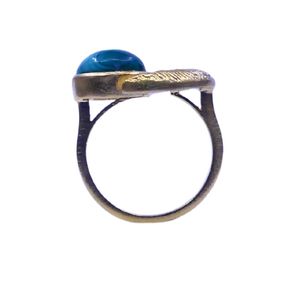 Wedding Wear 925 Sterling Silver Gold Plated Jewelry <b>Turquoise</b> Gemstone Women Wear Classic Couple <b>Ring</b> - Product Image 3