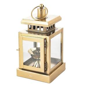 Farol de Hierro y Vidrio de Estilo Clásico Artesanal con una Vela, Farol Colgante de Hierro para Decoración del Hogar, Portavelas Decorativos - Product Image 4