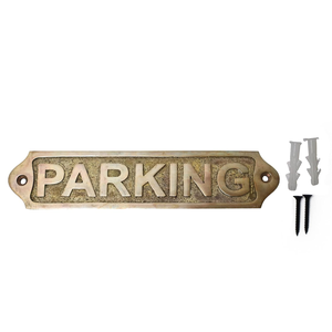 Letrero de Estacionamiento Vintage de Latón Macizo, Placa Decorativa de Latón para Puerta de Estacionamiento, Letrero de Área de Estacionamiento para Hotel, Oficina, Garaje - Product Image 1
