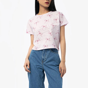 Blusas Casuales de Alta Calidad para Mujer, Transpirables, Tallas Grandes, Tops Cortos, Camisetas con Logotipo Frontal, Hechas en Pakistán - Product Image 4