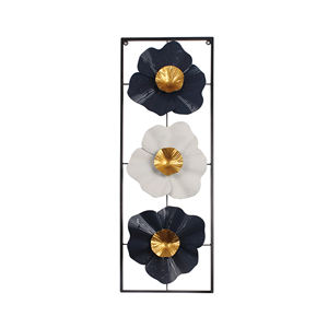 Décoration murale en métal noir et or de luxe |   Art mural abstrait géométrique en forme de soleil |   Sculpture murale moderne pour la maison, vente en gros d'art mural - Product Image 4