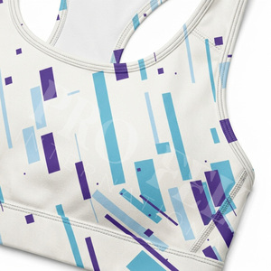 Soutien-gorge de sport respirant et extensible pour femme, à maintien élevé, dos nageur, sans coutures, pour yoga, fitness, entraînement et gym, design personnalisé - Product Image 4