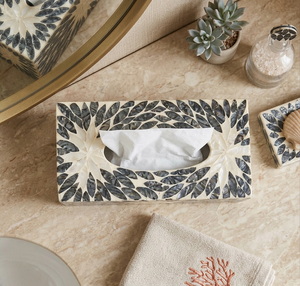 Cubierta de Cerámica para Caja de Pañuelos con Diseño Floral Mosaico Estilo Wabi-Sabi para Decoración del Hogar - Product Image 4
