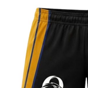 Pantalones Cortos de Netball Sublimados en Negro y Dorado, Unisex, de Poliéster Ligero, Uniformes Deportivos para Equipos, Ropa de Entrenamiento con Paneles Laterales - Product Image 5