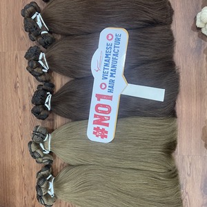 Best Seller 100% Raw Vietnamita Remy Hair Weft Bueno Barato Muchos colores con Natural Super Wave Style - Product Image 1