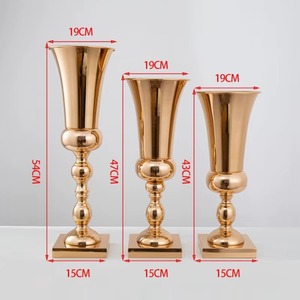 Juego de Jarrones de Acero Inoxidable de Diseño Contemporáneo, Alta Calidad, Decorativos para Bodas, Venta Directa de Fábrica - Product Image 4