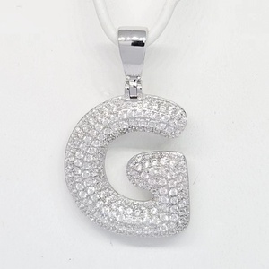 Rhodium Plated Zircon Letter Z Pendant <b>Necklace</b> Fashion Hip Hop Jewelry Unisex White Alloy <b>Initial</b> Charm - Product Image 4