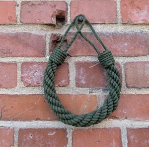 Curtain <b>Tieback</b> Dark Green Cotton | Handmade Rope Holder | Natural Window Decor - Product Image 3