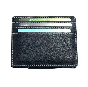 <b>Compact</b> Leather Card Organizer <b>Wallet</b> With ID Window Multiple Card Pockets Foldable Cash Section Pocket Size <b>Wallet</b> - Product Image 3