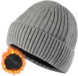 Fashion Wholesale Custom Logo Winter Wool Blend <b>Beanie</b> Hats Breathable <b>Waterproof</b> Adjustable Fit Unisex Knit Caps - Product Image 3