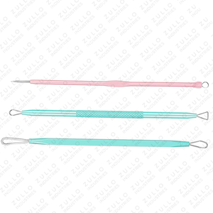 Kit de soins du visage professionnel 3 pièces en acier inoxydable, extracteurs d'acné et de points noirs, ensemble de nettoyage des pores du visage 3 pièces en acier inoxydable - Product Image 5