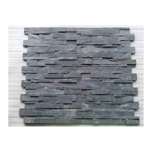 Panneaux de pierre en ardoise noire naturelle pour murs extérieurs, décoration intérieure et projets architecturaux - Product Image 2