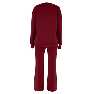 Ensemble de survêtement décontracté 2-en-1 en molleton de coton léger pour femme – Qualité supérieure, respirant, personnalisable - Product Image 2