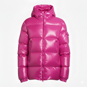 Unisex Purple Puffer Jacket Winter Canvas <b>Long</b> <b>Coat</b> Windproof <b>Waterproof</b> Casual Zipper Closure Regular Fit Thick Outerwear - Product Image 4