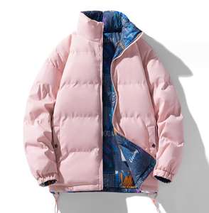 Chaqueta de Plumón Acolchada Personalizada para Hombre, Chaqueta de Invierno Reversible de Algodón con Burbujas, Talla Grande - Product Image 5