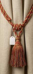 Traditional <b>Curtain</b> Tiebacks with Tassels for Elegant Window Decor - Product Image 4