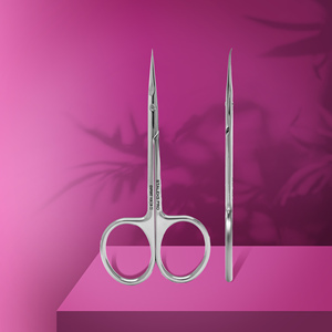 Ciseaux à cuticules professionnels incurvés pour gauchers SE-13/3, type 3, avec crochet, pour une coupe précise – Vente en gros - Product Image 2