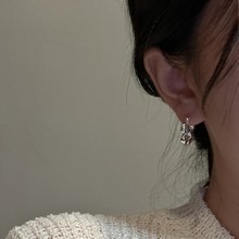 ต่างหูเงินแท้ S925 ดีไซน์เกาหลี รูปดอกไม้เล็กๆ สไตล์เกาหลี เรียบง่าย ย้อนยุค แฟชั่น - Product Image 5