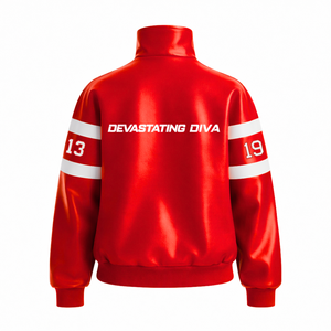 เดลต้า |   ซิกมา |   เสื้อแจ็คเก็ตหนัง PU สำหรับขับขี่มอเตอร์ไซค์ Theta รุ่น Moto Racer สำหรับผู้หญิง สีสันแบบ Color-Block - Product Image 4