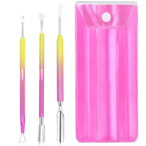 Accessoires pour l'élimination des cuticules des ongles, 1 pièce, outils 2026 pour l'art des ongles, poussoir à cuticules double tête antidérapant en acier inoxydable pour manucure - Product Image 4