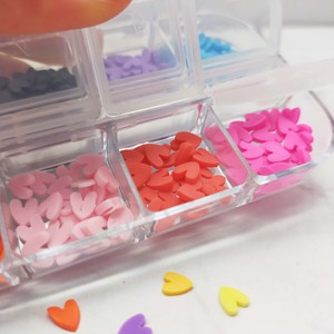 Polymer Clay Heart Slice Miniature Dollhouse <b>Accessories</b> Assorted Colors DIY Craft for ages 14+ - Product Image 5