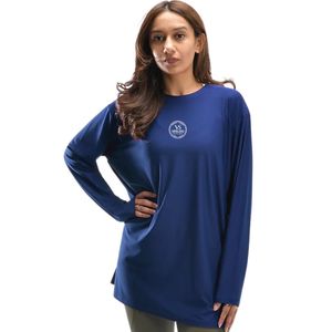 Active <b>Top</b> Long Sleeve <b>Women's</b> T-Shirt Royal Blue Color Breathable Quick Dry Lightweight Sports Gym Fitness Running Workout - Product Image 1