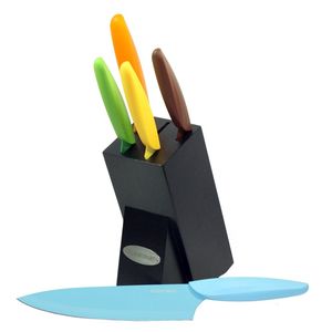 KS1217 Elegante Set di 6 Coltelli Neri con Blocco e Rivestimento Antiaderente - Product Image 2