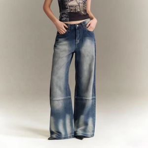 Bulk Women Utility Cargo Jeans Relaxed Fit Denim Pants for Urban Fashion Retail Programs Low MOQ Low MOQ - Product Image 1