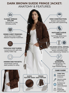 New Premium Wholesale Women <b>Leather</b> Fringe <b>Jacket</b> Dyed Viscose Lining Soft Breathable Fabric Western Style Comfortable Trendy - Product Image 6