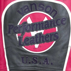 Vanson Performance Pink Leather Jacket Genuine Cowhide Windproof <b>Heated</b> Eco-Friendly Motorcycle Biker Racing <b>Coat</b> - Product Image 2