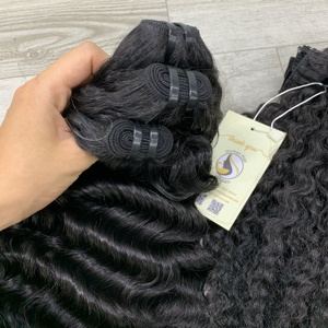 Vente de gros Cheveux humains non traités Extensions de cheveux vietnamiens lisses ondulés Faisceaux de boucles - Product Image 6